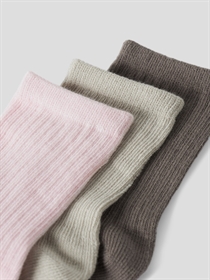 NAME IT 3-Pak Strømper Nobba Almond Milk 